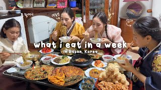 what i eat in a week at my KOREAN GRANDMAs house in BUSAN 🇰🇷 Korean Food  Holiday Feast Mukbang [upl. by Cresida213]