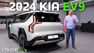 2024 Kia EV9 InsideEVs First Look Debut [upl. by Armando]