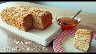 Medovik Torte  Marlenka Schnelle Variante  HoneyCake [upl. by Aitetel766]