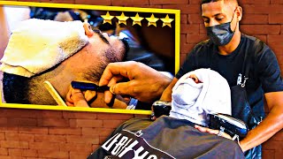 FIZ A BARBA PELA PRIMEIRA VEZ EM UMA BARBEARIA 5 ESTRELAS ⭐ [upl. by Anitreb]