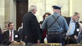 NJ Citizen testimony cut off Chairman sits during Pledge of Allegiance [upl. by Maccarthy673]