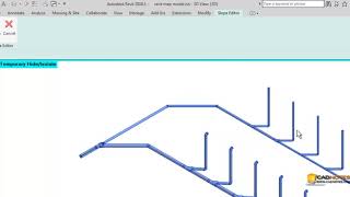 Revit MEP Basic Modifying a Route [upl. by Nester]