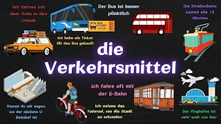 Learn German  50 Common German Phrases About Transportation  Deutsch lernen ✈️✅ [upl. by Loseff87]