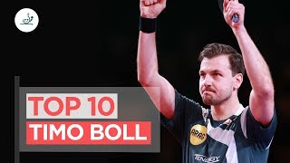 Timo Boll  Top 10 Shots  Table Tennis Legend [upl. by Fesoy618]