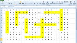 Wortsuchspiel mit Excel schnell erstellen [upl. by Anade]