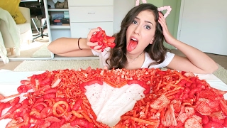 FLAMIN HOT CHEETO MUKBANG CHALLENGE  MEESH LA [upl. by Etienne372]