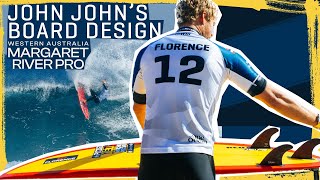 The Recipe Behind John John Florences Pyzel Board at The Western Australia Margaret River Pro [upl. by Assillim923]