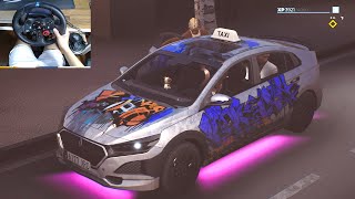 Taxi Life  A City Driving Simulator Day 3  Logitech G29  Shifter [upl. by Ettesyl]