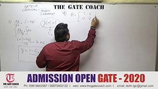 THE GATE COACH GATE 19  Chemical  Mathematics Solutions [upl. by Atirat]