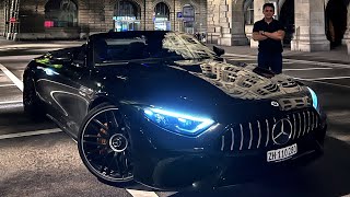 NEW 2022 Mercedes SL 63 AMG  Full NIGHT Drive Review Interior Exterior Sound [upl. by Anigar]