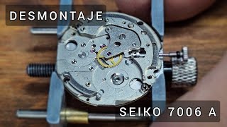 Desmontaje Movimiento Seiko 7006A Movement Disassembly [upl. by Josey]