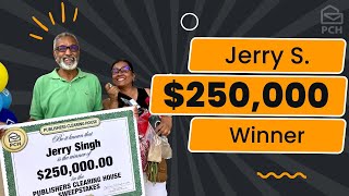 PCH Winner Jerry S Won 25000000 With PCHlotto [upl. by Shig343]