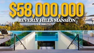 TOURING 58000000 Los Angeles Mansion with a POOL BRIDGE [upl. by Brower]