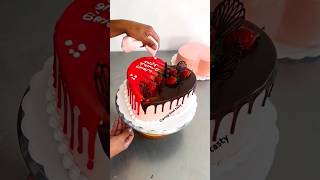 Anniversary cake decoration❤️❤️youtubeshorts food shorts Craving bowl tasty [upl. by Nadroj]