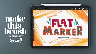 Create Flat Marker Brush in PROCREATE [upl. by Aynor596]