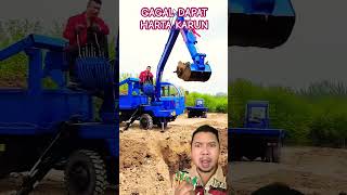 MENGGALI TANAH GAGAL DAPAT HARTA KARUN digger excavator minidigger crane shortsfeed [upl. by Ayna]