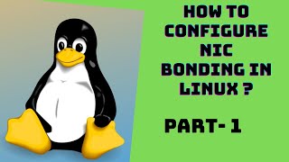 How to configure NIC bonding in linux  part 1  bonding  ifcfgbond0  ifconfig [upl. by Nottus]