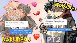 BAKUGO FIGURES IT OUT  BakuDeku Valentines Day Pt2 🧡💚  MHA Texting Story [upl. by Severen228]