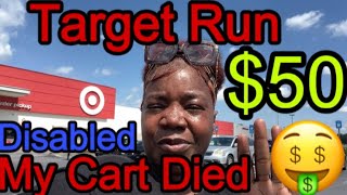 TARGET RUN THE CASHIER WAS RUDE BUT THE STORE WAS AMAZING  DISABLED SCOOTER BATTERY LOST CHARGE 🙏🏾 [upl. by Ray379]