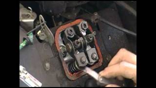 Lawn Mower Repair Valve Adjustment Briggs and Stratton VTwin [upl. by Hareehat665]