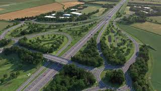 A14 Cambridge to Huntingdon Improvement Scheme FlyThrough [upl. by Meredeth]