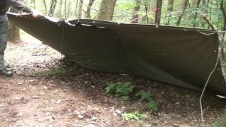 Zeltbahn NVA Raindrop canvas tarp Poncho [upl. by Alegnatal]