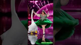 The positive energy of the fat girl on the AGT stage dance talent [upl. by Yenrab193]