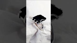 Make a black stone silver Ring for women [upl. by Alleciram614]