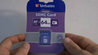 Verbatim 64GB SDXC Class 10 Memory Card Review [upl. by Nylessej528]