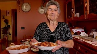 Pasta Grannies discover spaghetti with tiny meatballs from Abruzzo [upl. by Nueoht518]