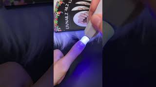 White French Glitter Line  Gel Nail Stickers nailtutorial nailart oddlysatisfying asmrtiktoks [upl. by Delp839]