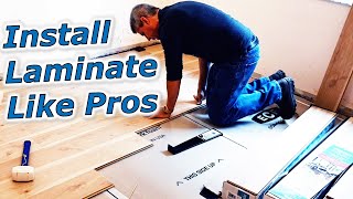 How To Install Laminate Flooring For Beginners DIY [upl. by Ardeed]