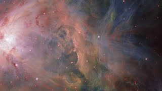 Panning across the Orion Nebula [upl. by Yrdnal]