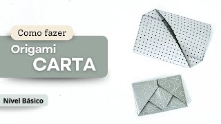 ORIGAMI de PAPEL ENVELOPE para CARTAS passo a passo por Karui Atelie [upl. by Leia]