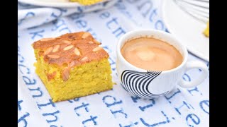 Sfouf authentic Lebanese Turmeric Cake  Hadias Lebanese Cuisine best ever yellow eggless cake [upl. by Ainigriv]