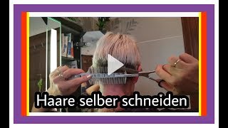 Haare selber kurz schneiden Spitzen und Nacken [upl. by Eiggem]