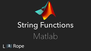 String Functions in Matlab [upl. by Ylac]