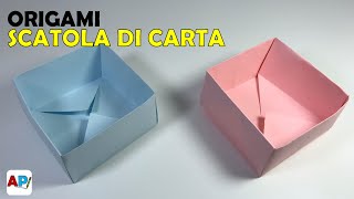 Origami semplice Come piegare una scatola di carta [upl. by Elaynad]