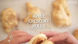 HOW TO MAKE Apple Crescent Rolls  Inspired Foody [upl. by Sibel]