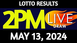 Lotto Result Today 200 pm draw May 13 2024 Monday PCSO LIVE [upl. by Ahsinam]