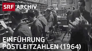 Die PTT führt die Postleitzahlen ein 1964  PostGeschichte Schweiz  SRF Archiv [upl. by Frasch]