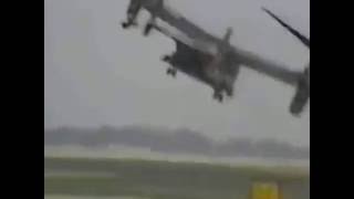 Military helicopter V 22 OSPREY Tilt rotor Aircraft Crash During Testing [upl. by Niasuh]