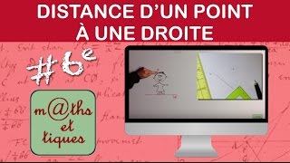 Mesurer la distance dun point à une droite  Sixième [upl. by Mozart]