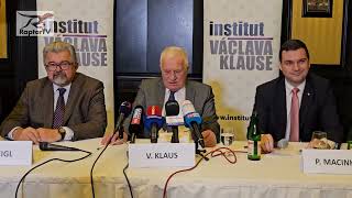 Václav KlausTisková konference k přijetí eura Praha 412024 [upl. by Raynor]