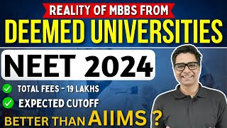 NEET 2024  All About Deemed Universities  Total Fees  Expected Cutoff ✅ neet2024 nta [upl. by Frederiksen154]