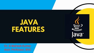 FEATURES OF JAVA [upl. by Doreg]