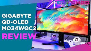 Gigabyte QDOLED MO34WQC2 Gaming Monitor Review [upl. by Ruperto]