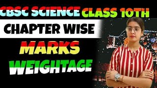 Science CBSE class 10th chapter wise mark weightage 20242025 [upl. by Harimas511]