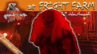 Hayride of No Return at Fright Farm 2023  full haunted hayride ridethrough [upl. by Aim]