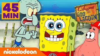 SpongeBob  Bersenangsenang di Goo Lagoon Selama 45 Menit  Nickelodeon Bahasa [upl. by Germaun891]